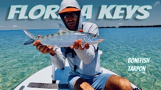 Florida Keys Flats Fishing Bonefish amp Tarpon [upl. by Jamill]