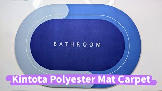 Kintota Polyester Bathroom Oval Door Mat Floor Bath Mat Carpetindiaunboxed [upl. by Ahtnahc416]