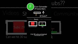 Fynn Hits 30 Subscribers Milestone 30subscribers shorts animation [upl. by Hibbs699]