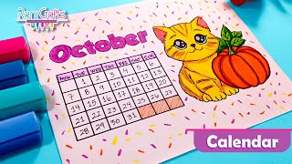 DIY  OCTOBER Calendar Ideas and Inspiration EASY [upl. by Fatimah642]