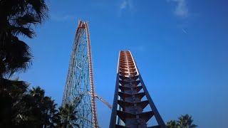 Goliath  Six Flags Magic Mountain  Front Row 4K HD POV  November 2023 [upl. by Nalyorf]