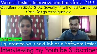 Software Testing Mock Interview for 02 YOE Candidate  Manual Testing mock Interview  QA [upl. by Ginsburg100]