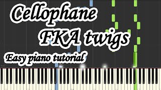 Cellophane FKA Twigs Very easy and simple piano tutorial easypiano pianotutorial piano [upl. by Finella20]