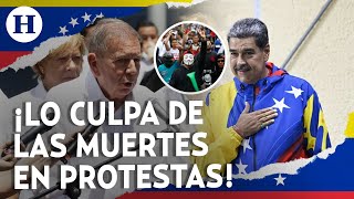 “Es el responsable” Maduro culpa a Edmundo González de las muertes en protestas contra su reelección [upl. by Grassi]