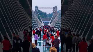 Where is this and why are there so many people Zhangjiajie Grand Canyon Glass Bridge [upl. by Eugeniusz]