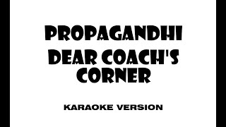 Propagandhi  Dear Coachs Corner Karaoke version [upl. by Adnerol]