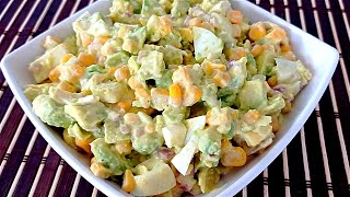 🥗La más exquisita ensalada de aguacate ¡Fácil cremosa deliciosa y saludable 🥑😋 [upl. by Ellennod]