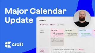 Boost Productivity with Craft’s New Calendar View—See Tasks Notes amp Events [upl. by Tseng]