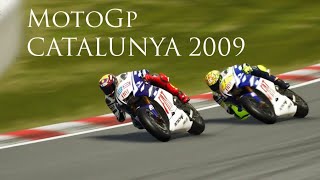 Rossi vs Lorenzo Catalunya 2009 like a Real Battle MotoGp 22 PC Game [upl. by Ytitsahc557]