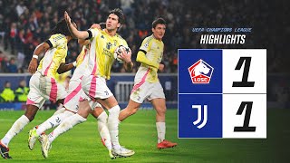 HIGHLIGHTS UCL  LOSC Lille 11 Juventus  Vlahovics penalty earns a draw [upl. by Areta820]