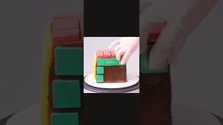 Rubiks cube cake  puzzle cake 🧩 [upl. by Aidin]