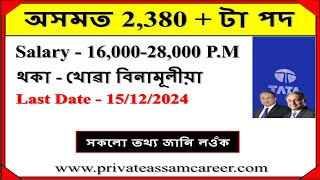 Guwahati Private Jobs Today l Assam jobs today l Airport Jobs 2024 [upl. by Artcele]