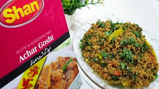 Achari Keema Recipe With Shan Masala  Quick amp Easy Beef Qeema Recipe [upl. by Nnylrac]