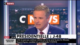 Nicolas DupontAignan sur C News  quot En un mot je veux une loi de moralisationquot [upl. by Koralie]