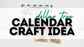 Dollar Tree calendar craft idea [upl. by Mima]