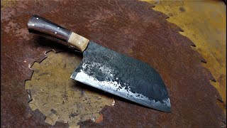 Making A Serbian Cleaver From A 100 Year Old Saw Blade [upl. by Analaf]