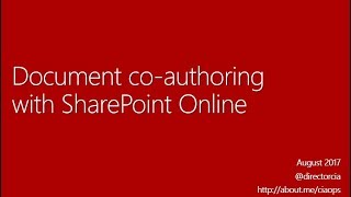 Document coauthoring with SharePoint Online [upl. by Aihcila]