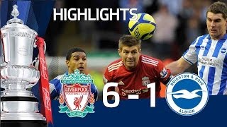 Liverpool 61 Brighton  Official Highlights and Goals  FA Cup 5th Round 190212 [upl. by Dripps58]