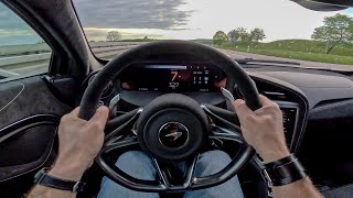 POV 327kmh on german Autobahn with a Novitec McLaren 750S with 840hp [upl. by Brout]