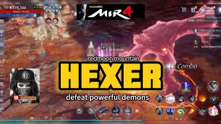 MIR4 HEXER  DEFEAT POWERFUL DEMONS [upl. by Ennayhc925]