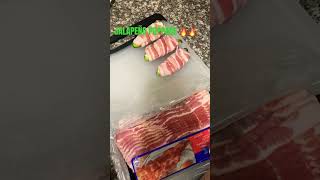 JALAPEÑO POPPERS RECIPE 🔥🔥jalapenopoppers food shorts fyp viral LIKE amp SUBSCRIBE 👍🏼 [upl. by Shelba]