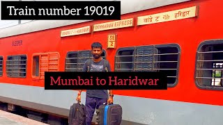 train number 19019 mumbai to haridwar [upl. by Anauqes]