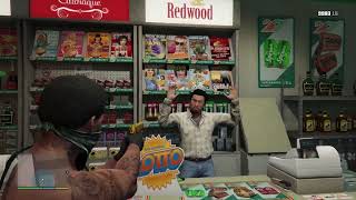 GTA V Franklin amp Lamars Epic 5Star Convenience Store Heist [upl. by Rie]