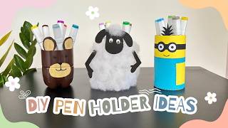 3 DIY Pen Holder Ideas☁️  Bottle recycling  Cuddle Cloud [upl. by Gorden]