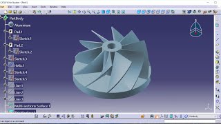 Catia TutorialHow to create 3D impeller blade in catia for the beginners [upl. by Aztirak822]