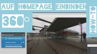 Howto 360 Grad Fotos auf Hompage einbinden [upl. by Arretnahs]