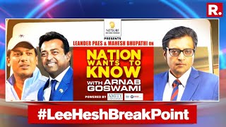 Full Interview Leander Paes amp Mahesh Bhupathi Speak to Arnab Goswami on Nation Wants To Know [upl. by Eirffej115]