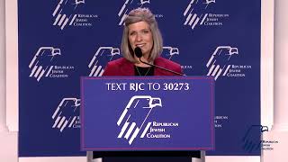 Senator Joni Ernsts full remarks at the RJC Annual Leadership Summit [upl. by Redvers]