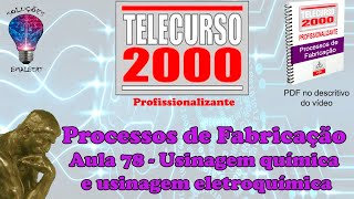 Telecurso 2000  Processos de Fabricação  78 Usinagem química e usinagem eletroquímica [upl. by Lupita]