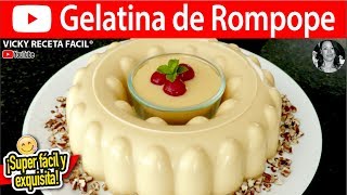 GELATINA DE ROMPOPE  VickyRecetaFacil [upl. by Ormiston]