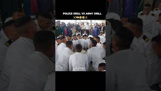 Army drill vs police drill ⚔️army military crpf motivation shorts short jammu ips commando [upl. by Rawden388]