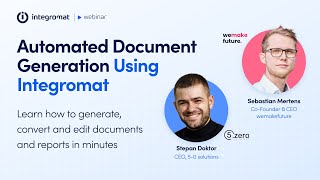 Webinar Automated Document Generation Using Integromat with Stepan Doktor and Sebastian Mertens [upl. by Odraccir]