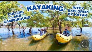 KAYAKING I INTEX EXPLORER K2 KAYAK I COLLINS LAKE CAMPGROUND [upl. by Kcyred]