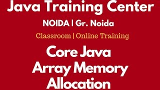 Array Memory Allocation in Java by Som Sir [upl. by Selrhc]