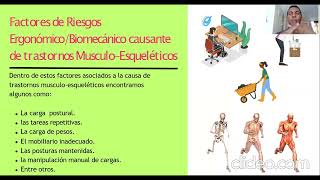 Factores de riesgos ergonómicobiomecánico causante de trastornos musculoesqueléticos [upl. by Hoffman731]