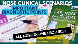 ent exam practice  nose important clinical scenarios  diagnosis  selflessmedicose [upl. by Nich]