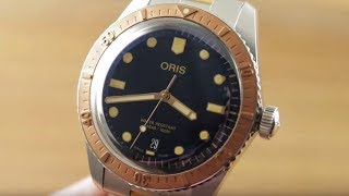 Oris Divers SixtyFive Bronze Stainless Steel 01 733 7707 435507 8 20 17 Dive Watch Review [upl. by Silletram]