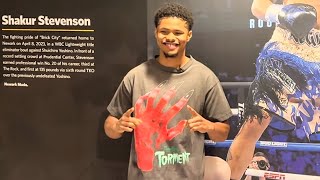 Shakur Stevenson HONORED for BREAKING RECORD in HOMETOWN at Prudential Center [upl. by Mcnamee137]