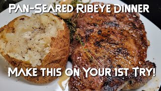 How to Pan Sear a Ribeye and Finish in The Oven  Perfect Cast Iron Ribeye [upl. by Eelirrem]