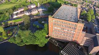 Aerial View of Strutts East Mill in Belper from DJI Phantom Vision 2 [upl. by Mulloy96]