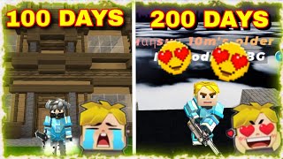 I Spent 200 DAYS  Skyblock Blockman Go [upl. by Eekcaj487]