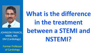 What is the difference in the treatment between a STEMI and NSTEMI [upl. by Auqinaj47]