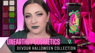 UNEARTHLY COSMETICS DEVOUR HALLOWEEN COLLECTION  The palette is impressive [upl. by Goddard446]