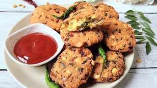 Dal Vada Recipe  Crispy Masala Vada Recipe  Healthy Chana Dal Vada  Lentils Fritters [upl. by Rabassa903]