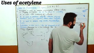 Uses of Acetylene or Ethyne  ch12  10th class chemistry [upl. by Roshelle709]