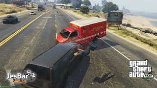 Choques de Ambulancias 2024 en GTA 5 Car Crashes Compilation Choques de Autos en Cámara Lenta [upl. by Aisatsan]